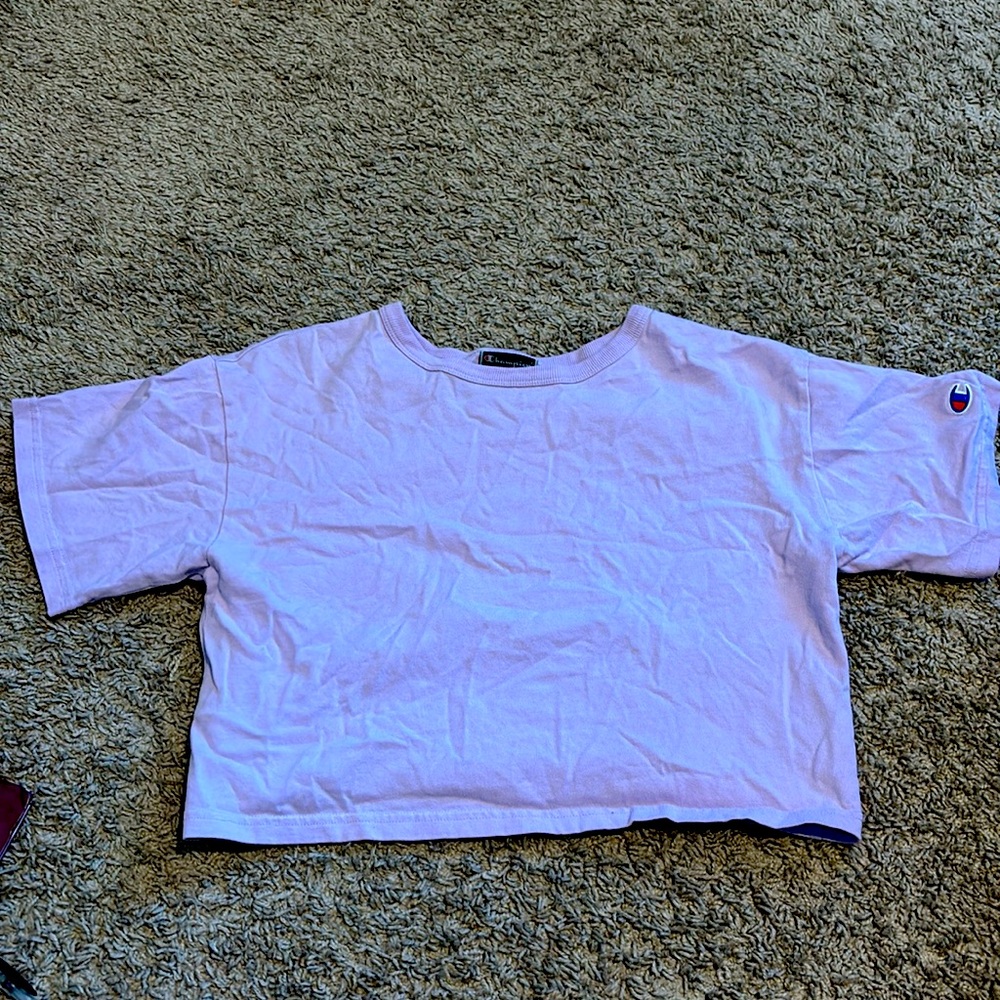 Light Purple Cropped Top From Champion